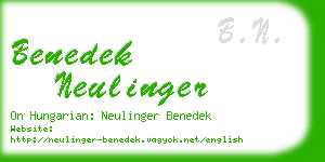 benedek neulinger business card